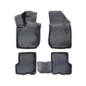 Автомобилни стелки Dacia Logan II MCV (2012-), черен комплект от гума тип тава - Килим за кола