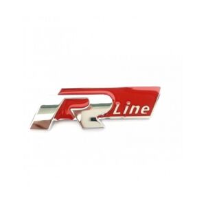 Emblema R-LINE roșie pentru mașină, insignă autoadezivă - Abțibilduri auto.