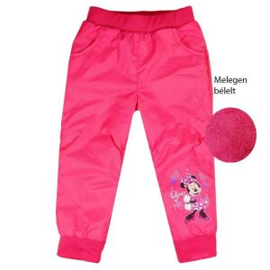 DISNEY Minnie Mouse różowe ocieplane wodoodporne spodnie dla dziewczynek, rozmiar 98 cm - Spodnie dziecięce