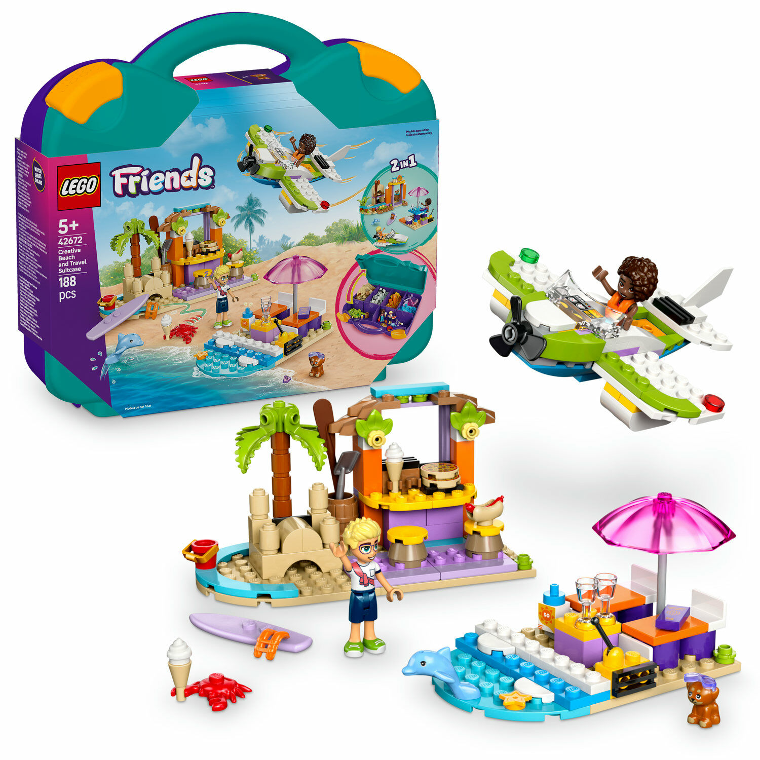 E-shop LEGO® Friends Kreatívny plážový a cestovný kufor 42672