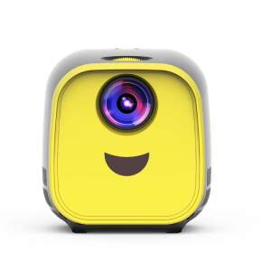 MI Android Smart Projector ZMR-OT-12, yellow and black, front view - Projector