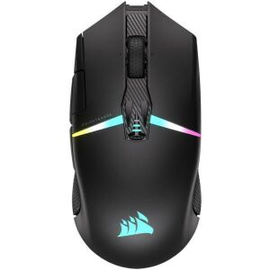 CORSAIR NIGHTSABRE RGB Vezeték Nélküli Gamer Egér, Fekete, Felülnézet - Corsair