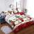 Fehér és piros karácsonyi Mikulás mintás ágynemű garnitúra, 7 részes
