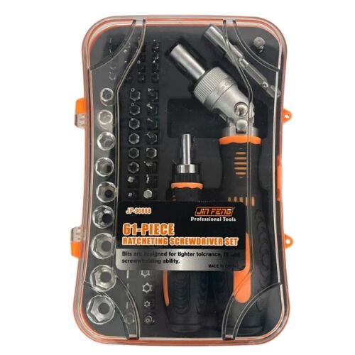 JIN FENG 61 darabos racsnis csavarhúzó készlet, profi szerszámkészlet