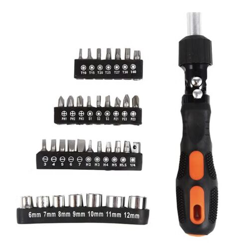 Jin Feng 35 db racsnis hajlékony fejű foglalat készlet bitkészlet kéziszerszám precíz csavarhúzó (JF-94145)