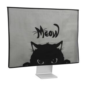 Husa Kwmobile pentru monitor de 27-28 inch, Gri /Negru, Plastic, 54396.06 115426674 - Ecrane de monitor cu protecție