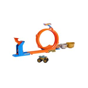 Setul de joacă Hot Wheels Monster Trucks Bigfoot Loop Challenge cu camionul Bigfoot - Mattel
