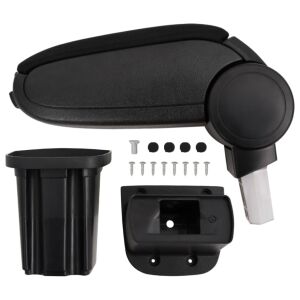 vidaXL autó karfája fekete 12x32x(34-50) cm ABS 115437092 - Autós könyöklő