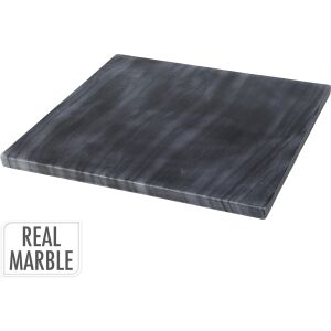 Graue und schwarze Marmor-Servierplatte, 30x30x1,5 cm, Excellent Houseware - Servierschalen