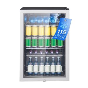 Хладилна витрина Bomann, KSG7288, H 84,5 см, обем 115 литра, идеална за HoReCa, офис, каравана, LED вътрешно осветление, регулируема температура, реверсивна... 115449927 - Хладилна витрина