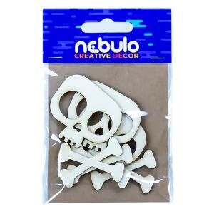 Karton dekoráció NEBULO koponyák 6 db/csomag 115457914 - Nebulo