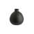 MIO kerámia váza, matt fekete, 15,5cm
