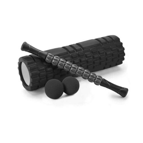 Timeless Tools Muscle Relaxing Massage Roller Set, Black 147004429