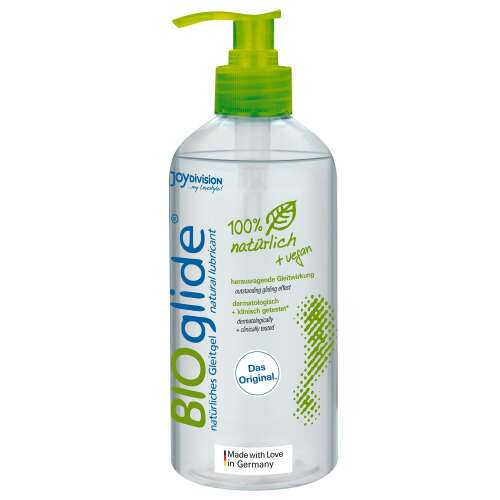 BIOglide Original natürliches Gleitgel, 500ml, 100% natürlich, vegan, dermatologisch getestet, hergestellt in Deutschland