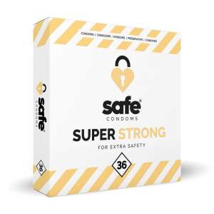 SAFE Super Strong óvszerek, 36 darabos csomag, extra erős, extra biztonságért - Strong