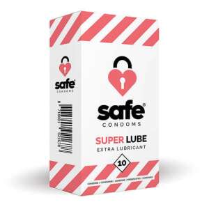 SAFE Super Lube Extra Lubricant Condoms, 10 pack - Condom