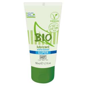 HOT Bio Super Gleitmittel auf Wasserbasis, 50ml, vegan, organisch, natürliche Inhaltsstoffe - Gleitmittel für den Intimbereich