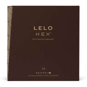 LELO Hex Respect XL condoms, 36 pack, re-engineered latex condoms - Condom