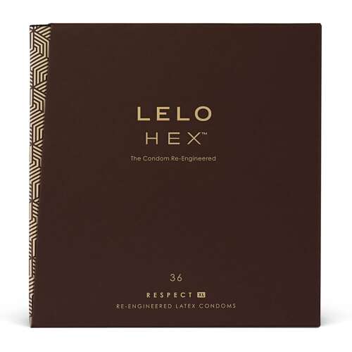 LELO Hex Respect XL óvszerek, 36 darabos csomag, újragondolt latex óvszerek - Óvszer