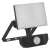EMOS Tambo LED floodlight with motion sensor, black, front view