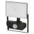 EMOS Tambo LED floodlight with motion sensor, black, front view