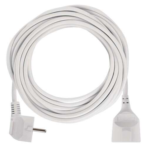 White 10 meter extension cord with one socket