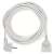 White 10 meter extension cord with one socket