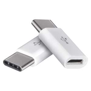Adapter micro USB-B 2.0 / USB-C 2.0, fehér, 2db 46732221 