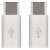 2 pack Emos USB-C to Micro USB adapter, white