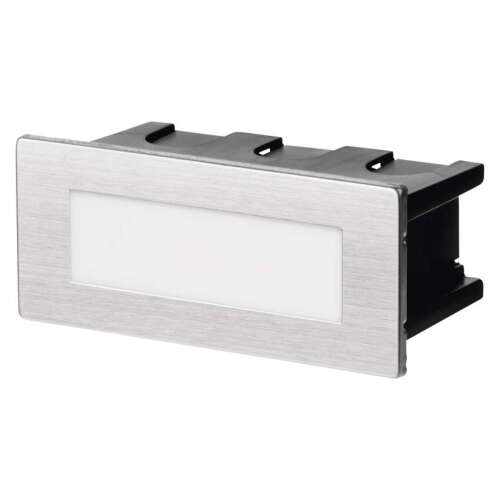EMOS LED irányfény, rozsdamentes acél, négyzet, 1.5W, IP65, természetes fehér, oldalnézet - Irányfény