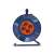 EMOS 25 meter cable reel with 4 sockets, orange cable, blue housing
