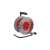 EMOS 25 meter cable reel with 4 sockets, red cable, grey housing