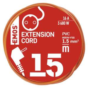 Удължител Emos, 15M, IP20 (P01215) (P01215R) 46721880 - Удължение
