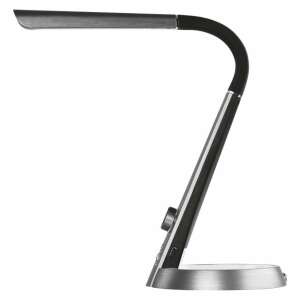 Emos James LED lampa biurkowa, czarna, widok z boku - EMOS