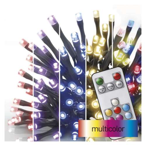 LED Christmas lights, cherry - balls, 10 m, RGB, remote control