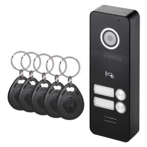 EMOS door camera unit with RFID keyfobs, black - EMOS