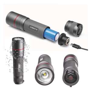 EMOS ULTIBRIGHT 90 LED flashlight features: rechargeable, waterproof - EMOS