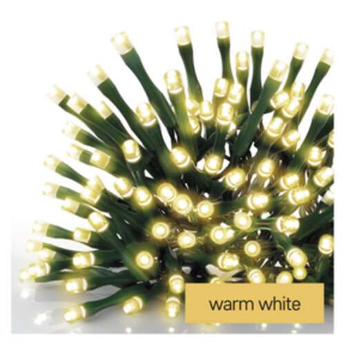 LED karácsonyi fényfüzér, 18 m, kültéri és beltéri, meleg fehér, programokkal