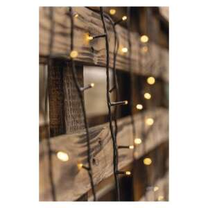 EMOS warm white outdoor string lights on wooden fence - EMOS String Light