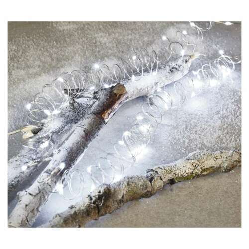 Silver LED fairy lights, 4 meters long, cool white, perfect for indoor and outdoor use