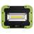 EMOS Rechargeable COB LED Work Light, 10W, 1000lm, front view, black and green