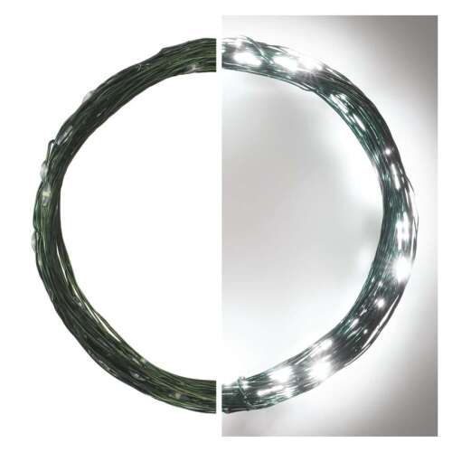 EMOS 7.5 meter green wire LED fairy lights, cool white, 75 LEDs, indoor and outdoor use