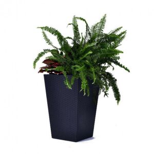 Blumentopf Rattan Planter M 55,4L grau 115921815 - Gartenbau