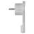 EMOS Dugvilla 90° IP20 16A/250V white plug adapter, angled, side view