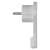EMOS Dugvilla 90° IP20 16A/250V white plug adapter, angled, side view