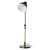 EMOS Winston black desk lamp with wooden arm, adjustable, E27 socket, with white lampshade