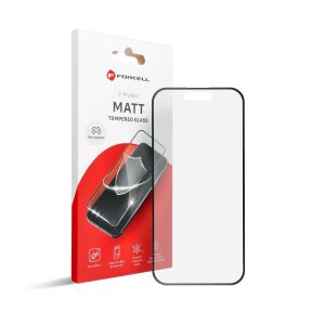Forcell Matt edzett üveg képernyővédő iPhone 11 Pro/X/XS készülékhez fekete kerettel - Forcell
