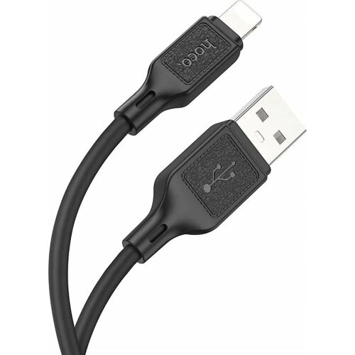 Cablu Hoco X90 USB-A - Lightning 2.4A 1m - negru 141577995