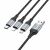 Hoco X102 USB-A - Type-C/Lightning/micro USB kábel 2.4A 1m - fekete 115929215