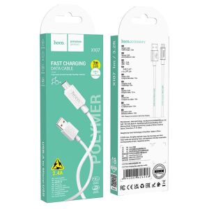 Hoco X107 USB-A - micro USB kábel 2.4A 1m - fehér 115929299 - Hoco
